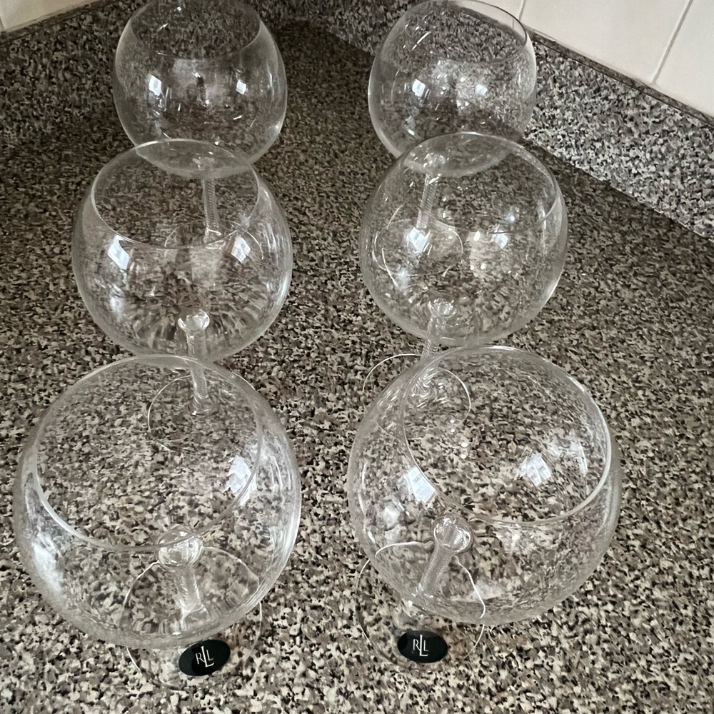 Ralph Lauren Clear Wine Glass Set